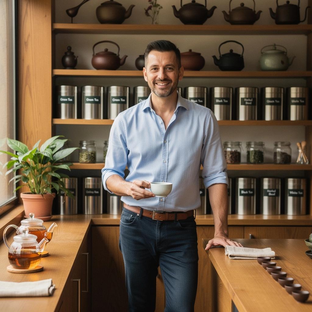 Frissítő zöld tea csésze, mellette citromszeletek és méz.